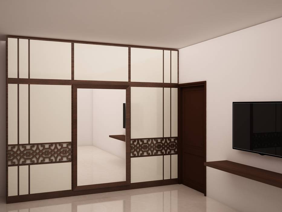 Wardrobe And Tv Unit Modern Style Bedroom By Homify Modern