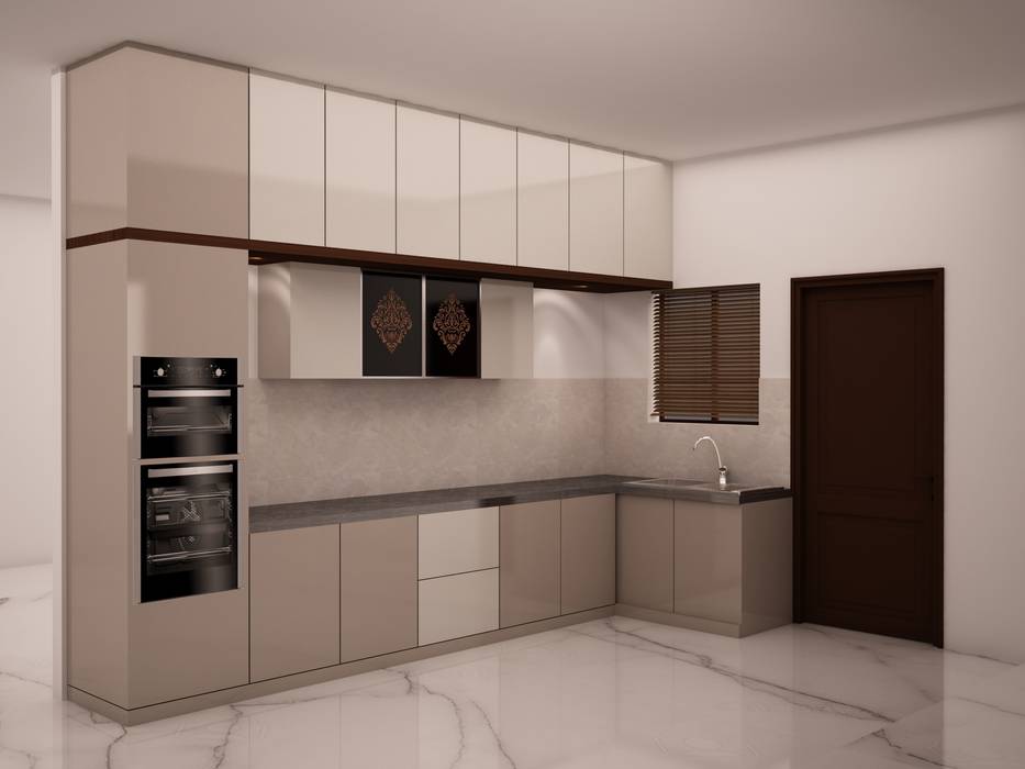 Kitchen with Loft and Tall unit homify Modern kitchen