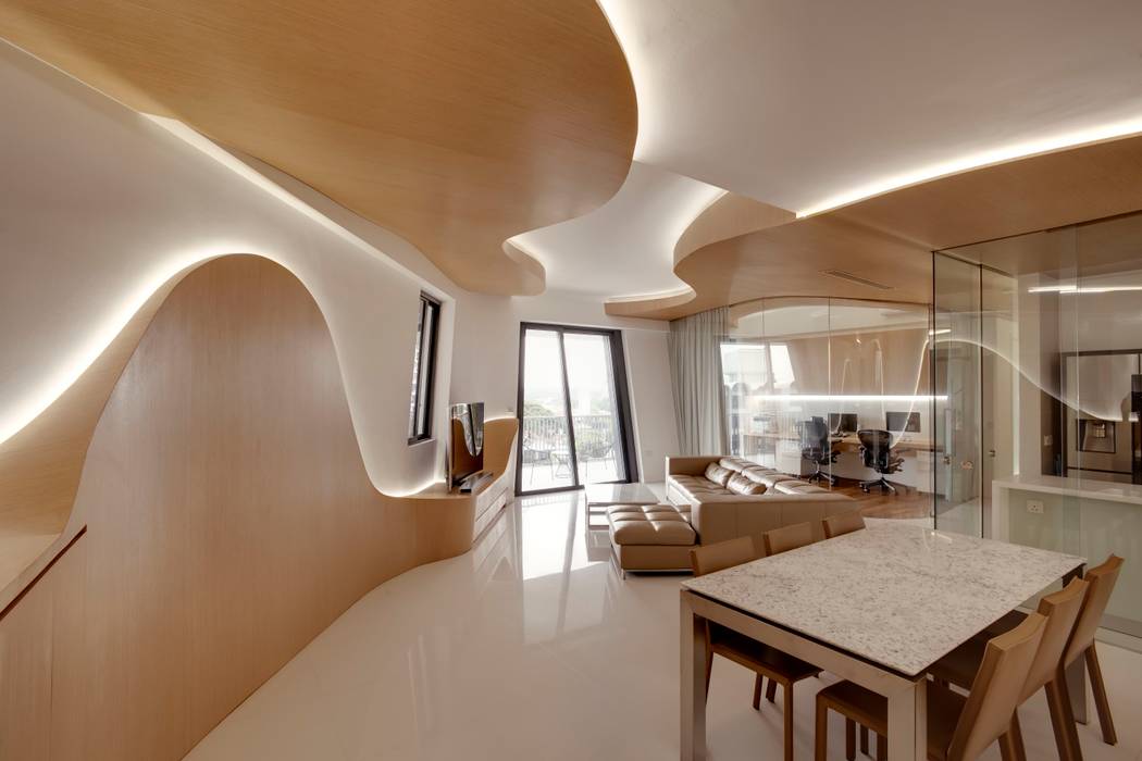 Landscape Apartment at D'leedon, Lim Ai Tiong (LATO) Architects Lim Ai Tiong (LATO) Architects Modern dining room