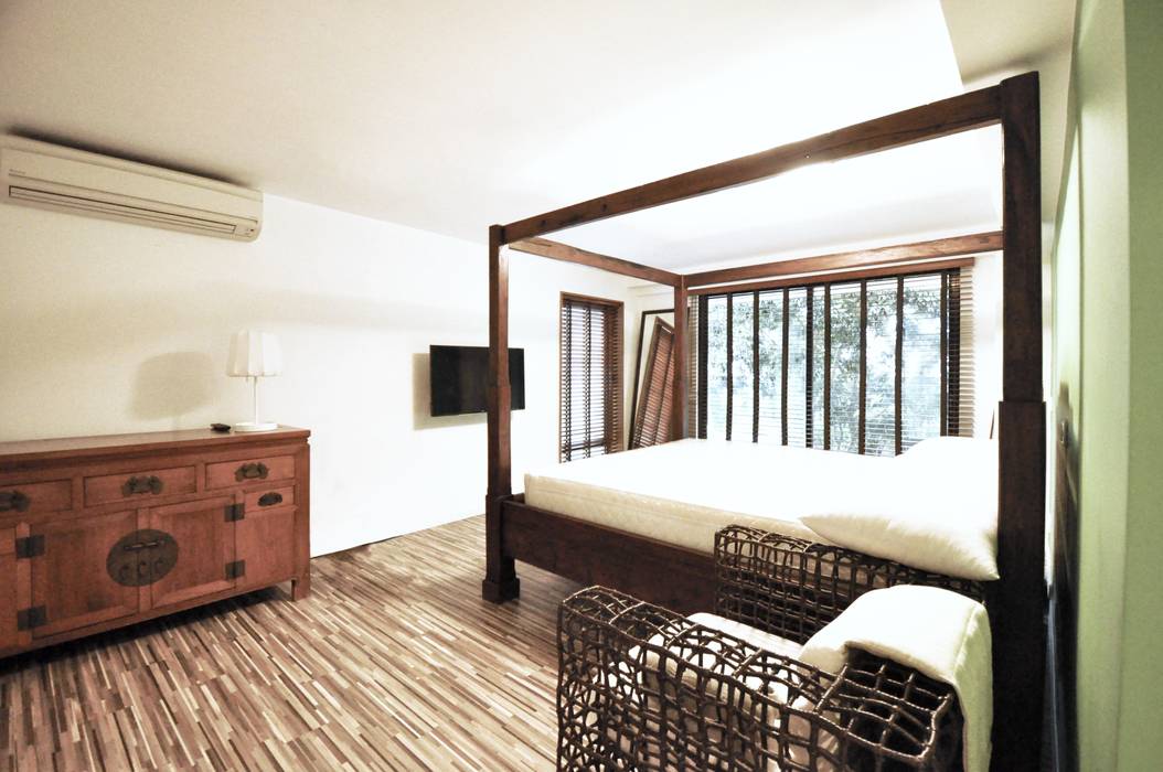 Master bedroom Nomad Office Architects 覓 見 建 築 設 計 工 作 室 Asian style bedroom Wood Wood effect