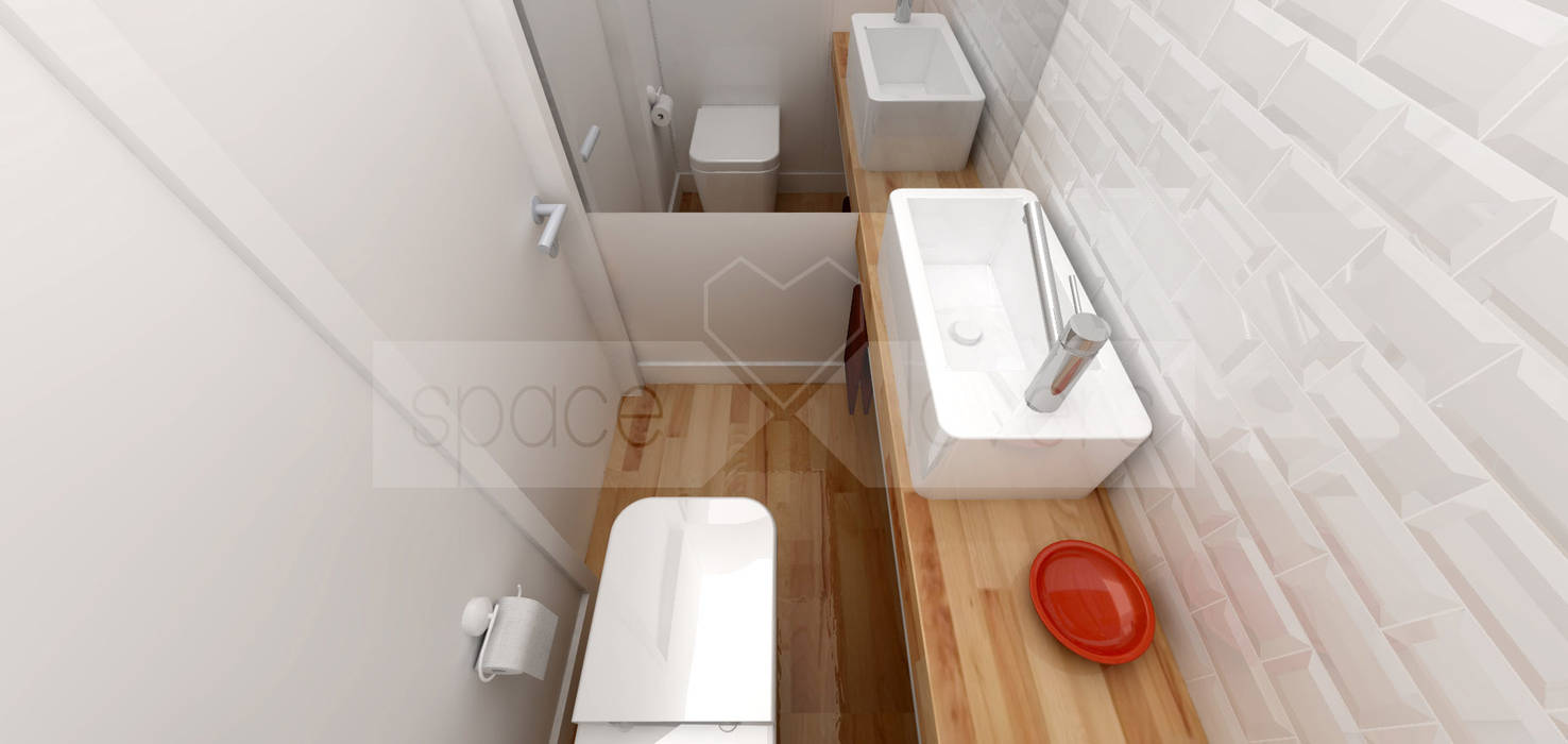 spacelovers Salle de bain minimaliste Blanc