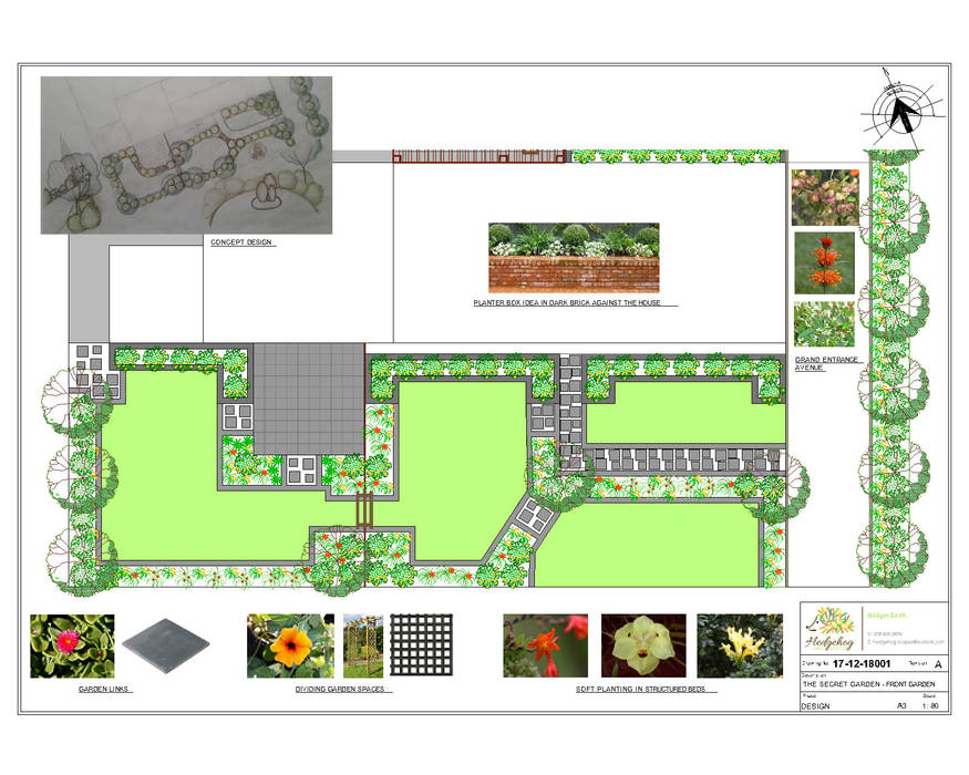 The Secret Garden - Front Garden Design Hedgehog Landscapes secret garden,indigenous planting,waterwise,stylish front garden