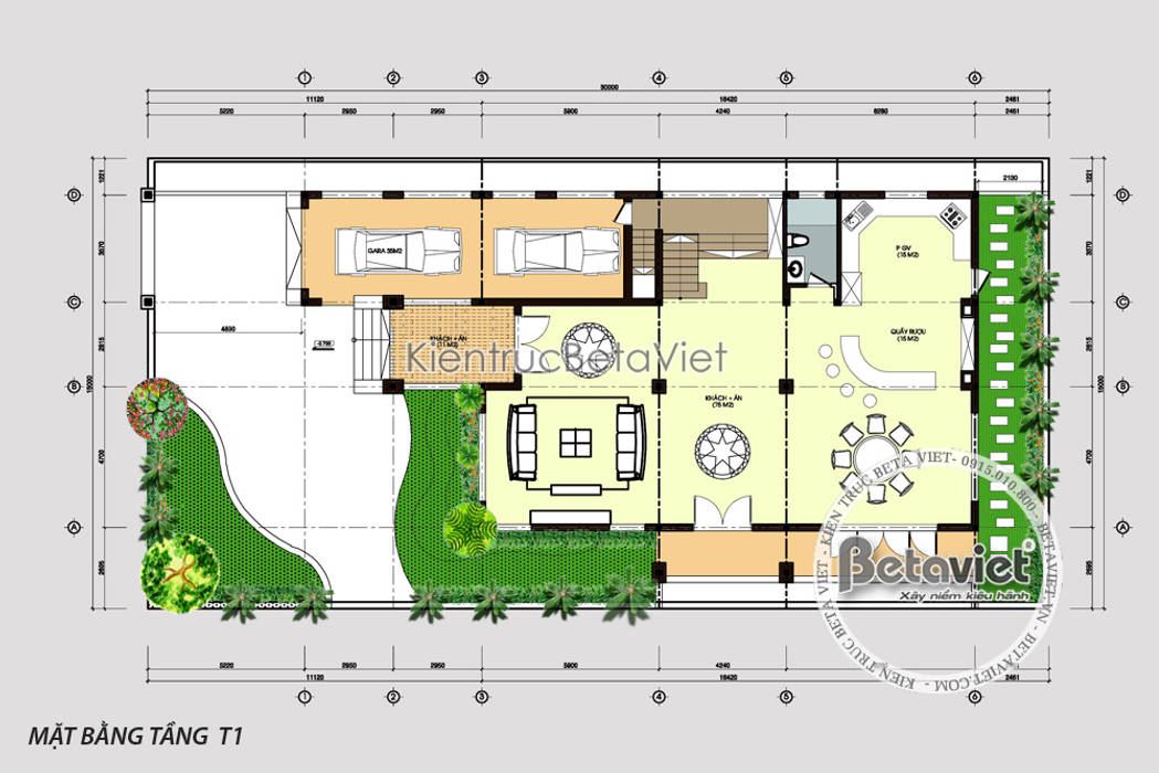 Mẫu biệt thự phong cách Pháp 3 tầng Tân cổ điển KT16138, Công Ty CP Kiến Trúc và Xây Dựng Betaviet Công Ty CP Kiến Trúc và Xây Dựng Betaviet