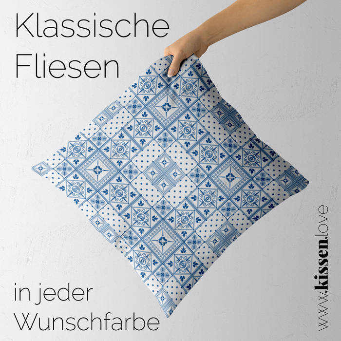 Klassische Fliesen für Deine Küche? www.Stoff-Schmie.de .:. Becker & Karsten UG (haftungsbeschränkt) Esszimmer im Landhausstil Kissen,Küche