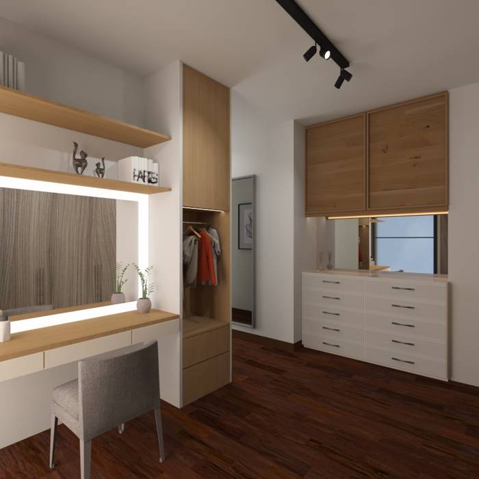 Walk in Closet Noff Design Ruang Ganti Modern Kayu Lapis walk in closet,wardrobe,ruang ganti