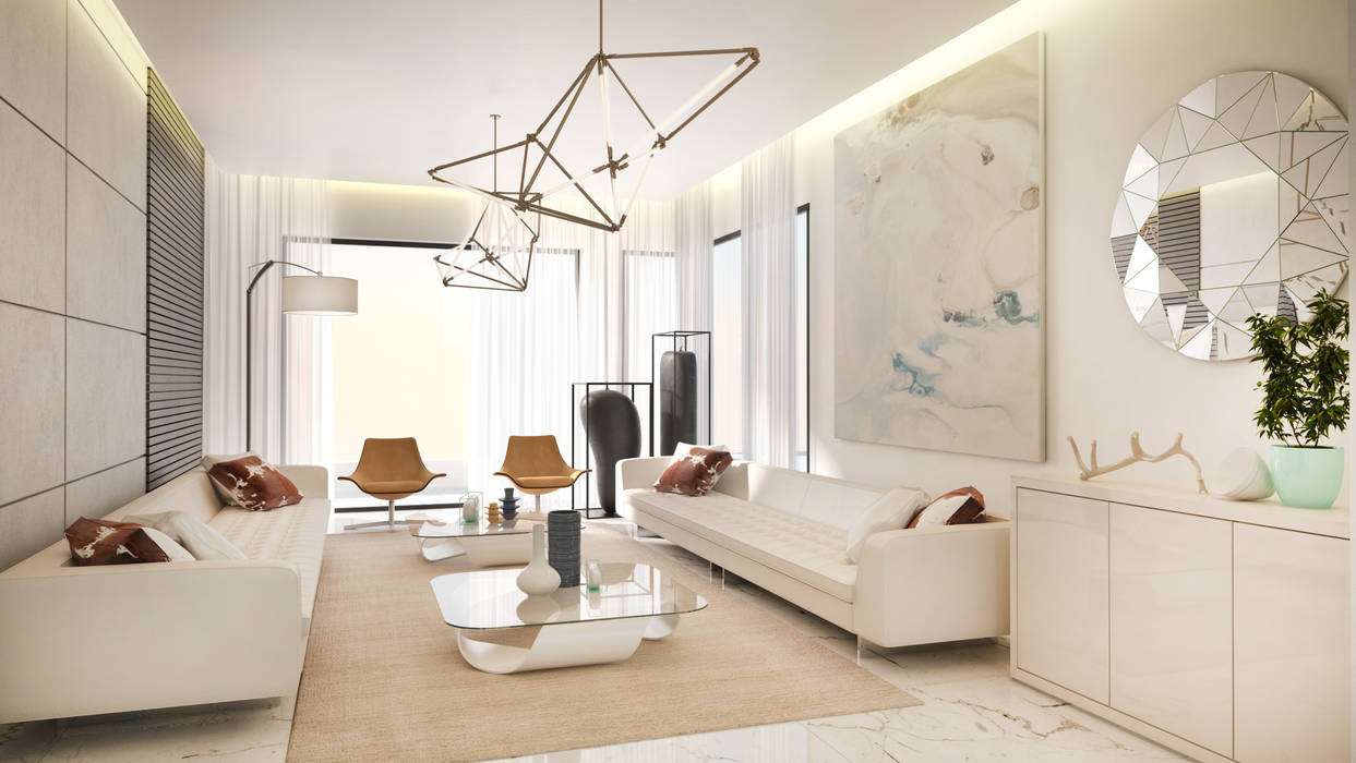 Formal Lounge Dessiner Interior Architectural Modern living room