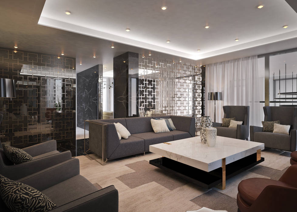 Contemporary Pretoria Residence , Dessiner Interior Architectural Dessiner Interior Architectural Ruang Media Modern