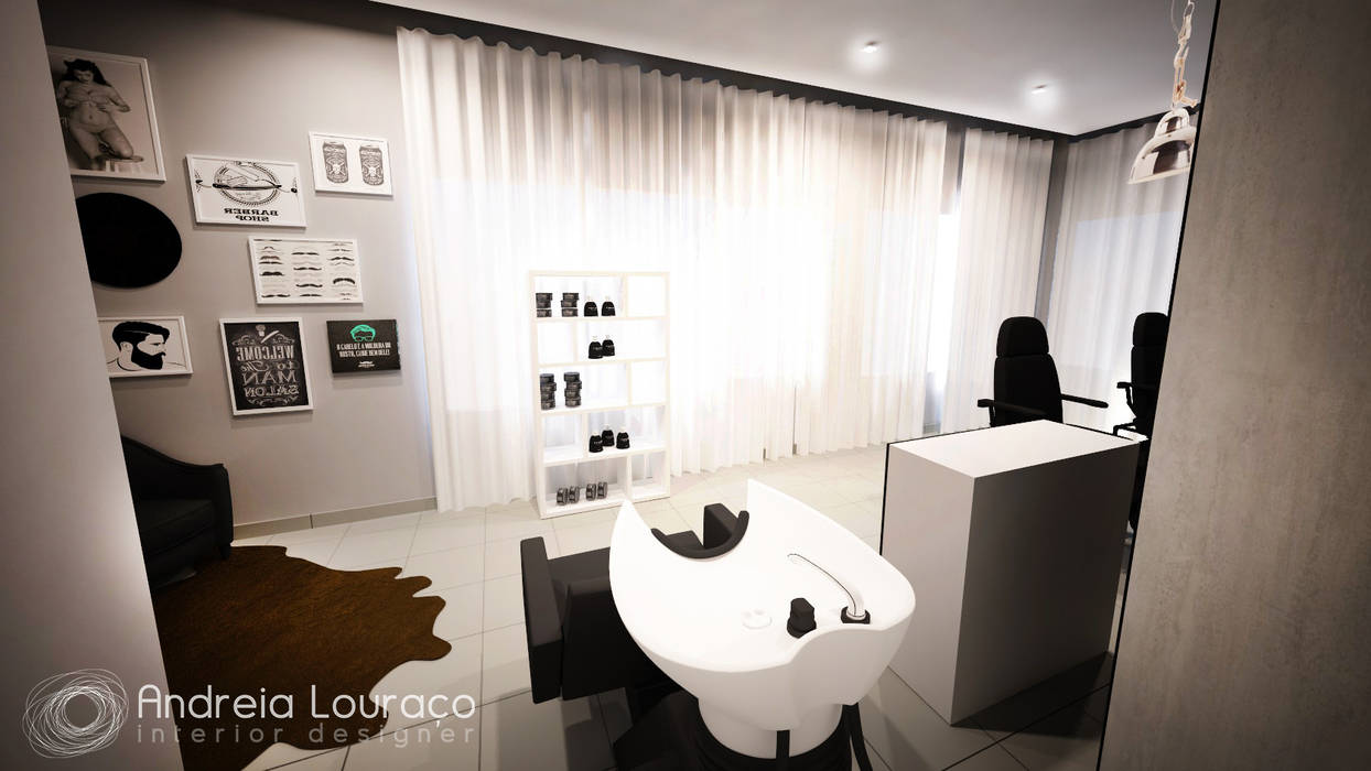 Barbearia, Andreia Louraço - Designer de Interiores e Exteriores (Email: atelier.andreialouraco@gmail.com) Andreia Louraço - Designer de Interiores e Exteriores (Email: atelier.andreialouraco@gmail.com) Spa