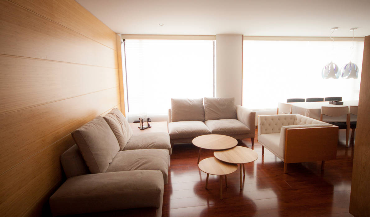 Apartamento Velásquez Diaz, AMR estudio AMR estudio Salas modernas Sofás y sillones