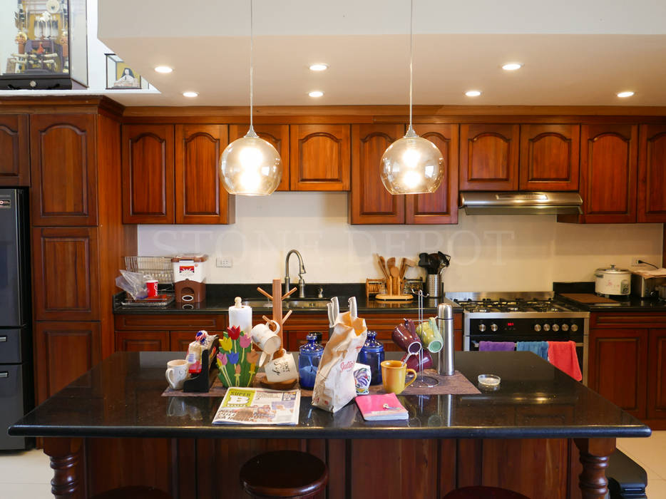Black galaxy granite kitchen countertop at greenhills ...