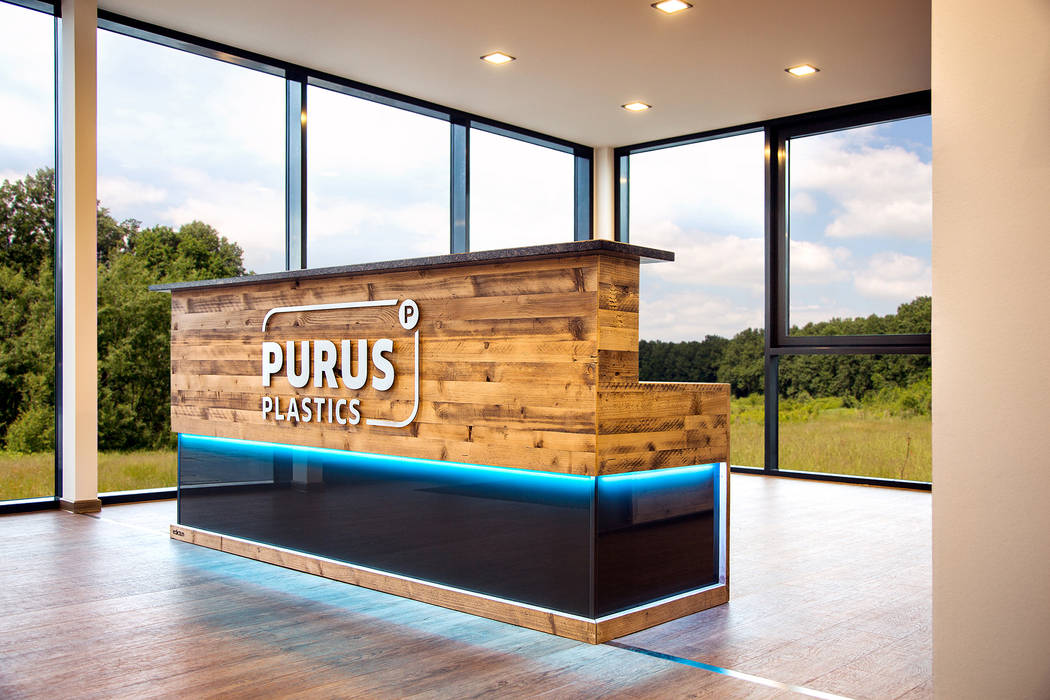 interior design PURUS PLASTICS GmbH edictum - UNIKAT MOBILIAR พื้นที่เชิงพาณิชย์ ไม้จริง Multicolored อาคารสำนักงาน