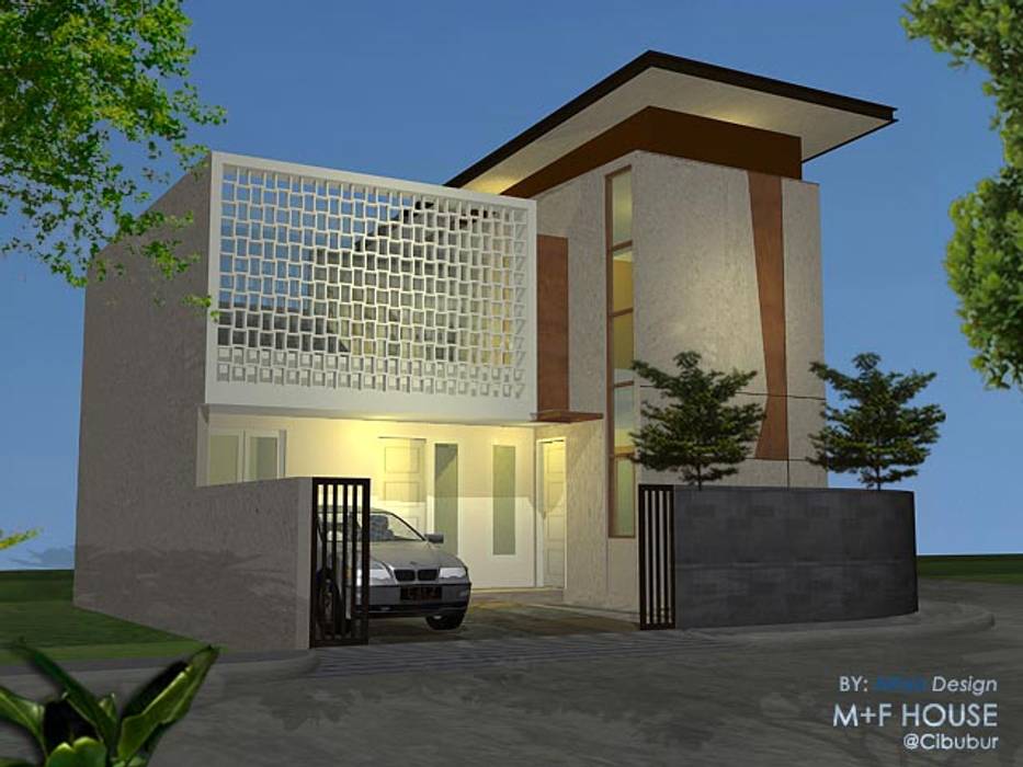 Ekterior Roster Alfaiz Design Rumah tinggal Batu Pasir roster,modern,minmalist