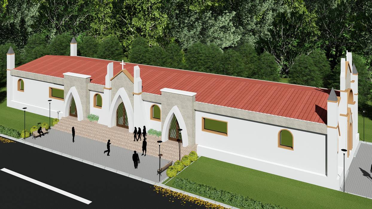 Church Design @ Bidar, Karnataka, Cfolios Design And Construction Solutions Pvt Ltd Cfolios Design And Construction Solutions Pvt Ltd