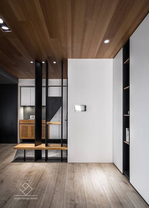 玄關造型 極簡室內設計 Simple Design Studio 現代風玄關、走廊與階梯