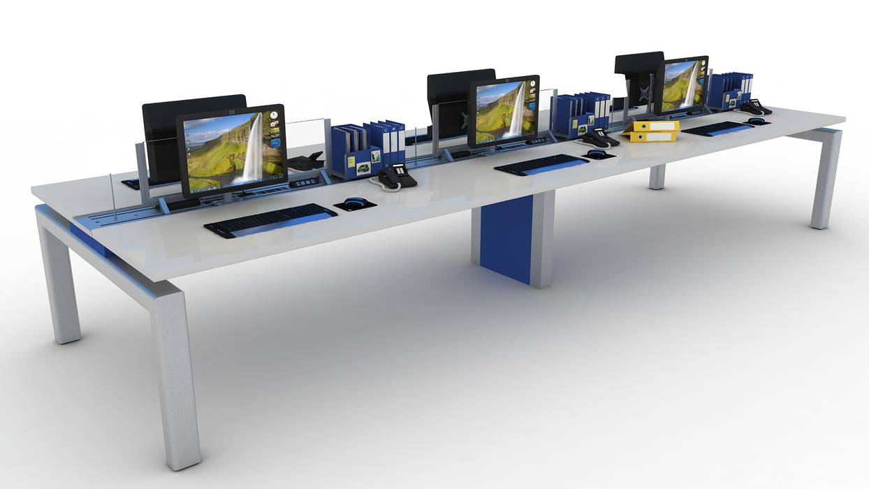 Workstation Furniture Rendering 3D Rendering India Commercial spaces Office spaces & stores