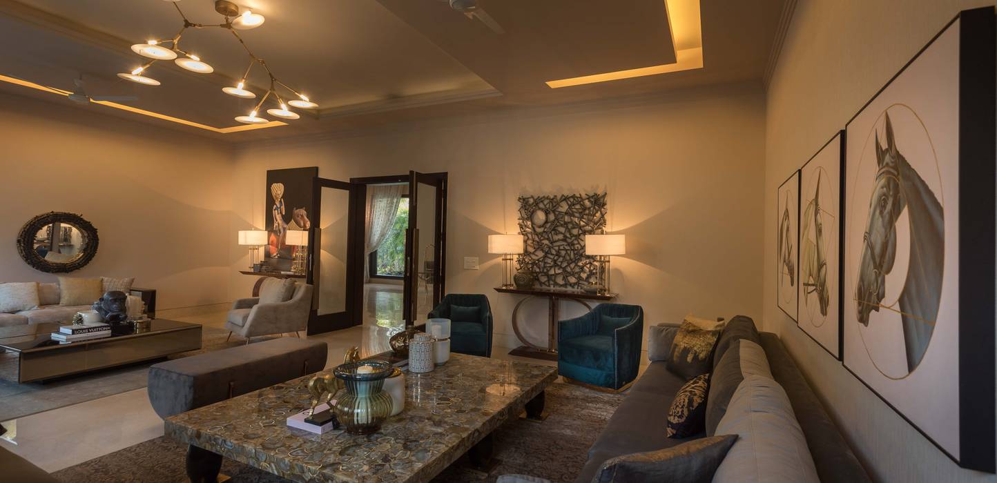 Luxurious home lighting project in delhi homify