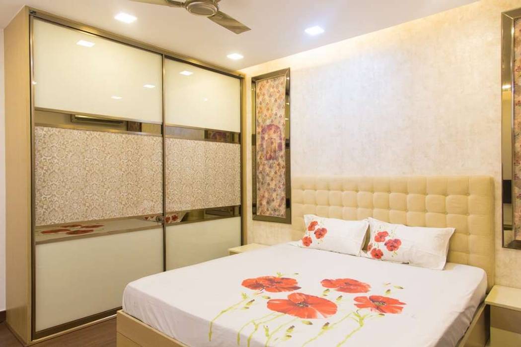 Bedroom walldrop modern style bedroom by kumar interior thane modern homify