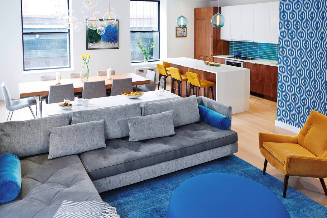 Tribeca Apartment, Sarah Jefferys Design Sarah Jefferys Design Ruang Makan Modern