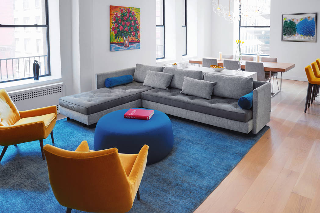 Tribeca Apartment, Sarah Jefferys Design Sarah Jefferys Design Ruang Keluarga Modern