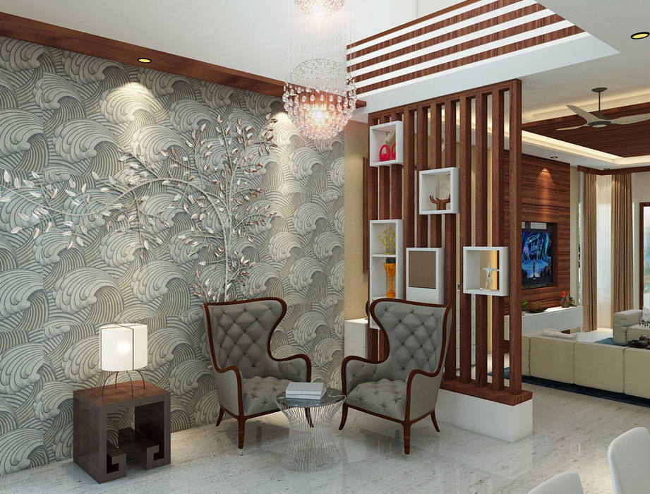 Independent Villa - Pune DECOR DREAMS Modern corridor, hallway & stairs