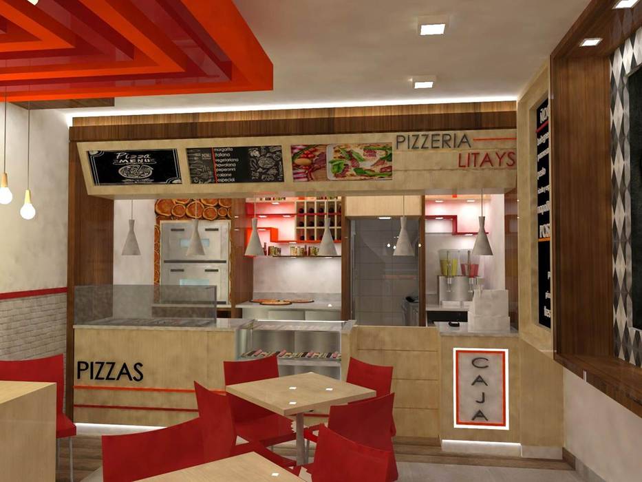 Pizzeria Mañongo, SCABA EQUIPAMIENTO Y ARQUITECTURA COMERCIAL , C.A. SCABA EQUIPAMIENTO Y ARQUITECTURA COMERCIAL , C.A. Ruang Komersial Ruang Komersial