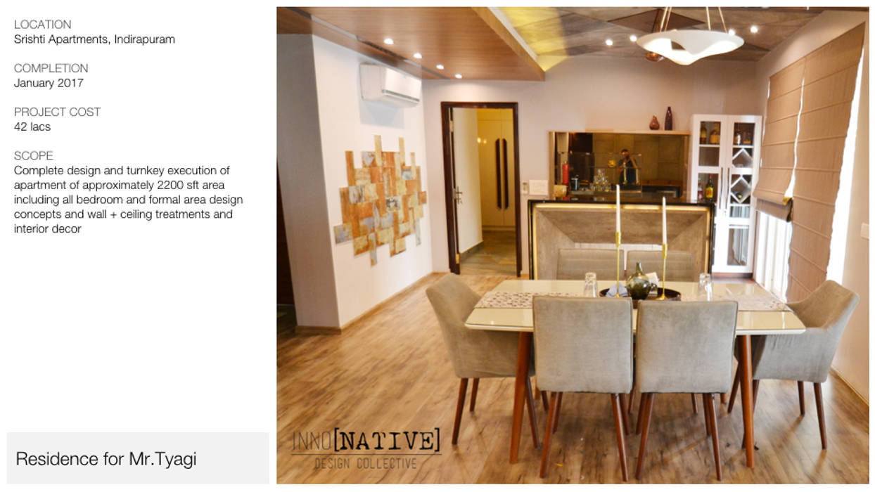 Apartment | Indirapuram, Inno[NATIVE] Design Collective Inno[NATIVE] Design Collective Salas modernas