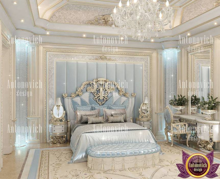 ​Bedroom definition architecture by Katrina Antonovich, Luxury Antonovich Design Luxury Antonovich Design Camera da letto in stile classico