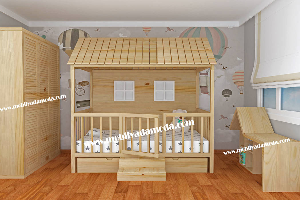 doğal ağaç montessori bebek odası, yankı�nın odası modern