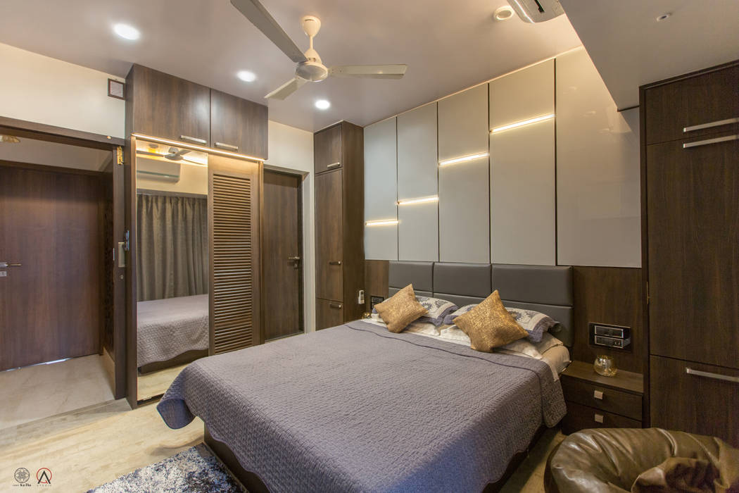 Apartment for Mr & Mrs Merchants, Mazgaon, Design Ka:Tha Design Ka:Tha Modern style bedroom