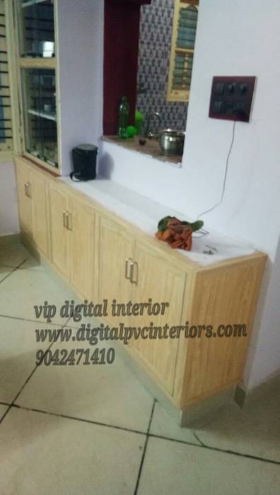 pvc interior in electronic city bangalore vip digital interior in bangalore Modern kitchen Wood-Plastic Composite Kitchen utensils