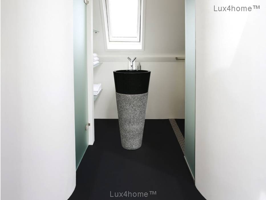 black stone pedestal sinks - Freestanding Marble Sink homify Scandinavian style bathroom