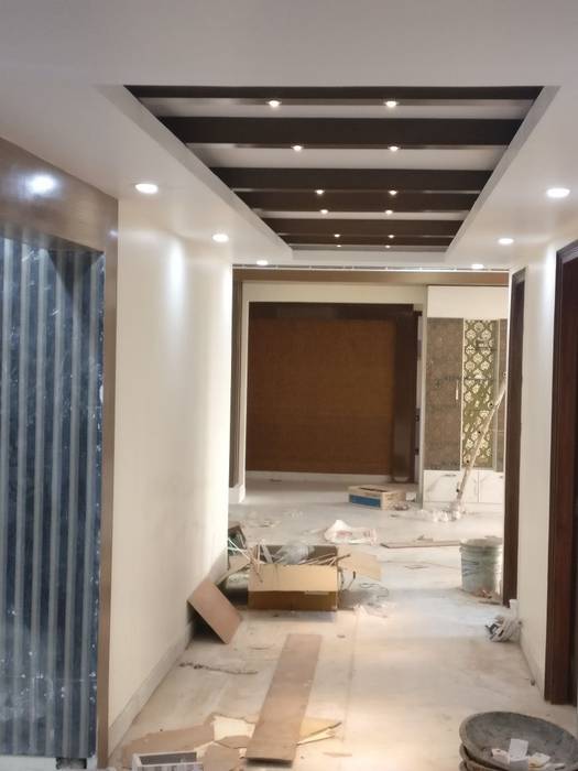 False Ceiling In Corridor Modern Corridor Hallway Stairs By