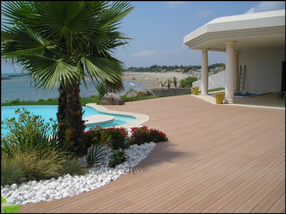 Deck para terrazas, pasillos, albercas, etc., Kiinch Kiinch Garden Pool لکڑی پلاسٹک جامع