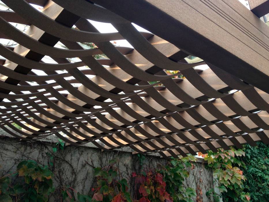 homify Flat roof Wood-Plastic Composite Wood effect