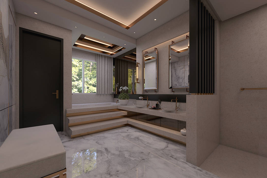 Luxury modern home , Magna Interior Magna Interior Kamar Mandi Modern Bathtubs & showers