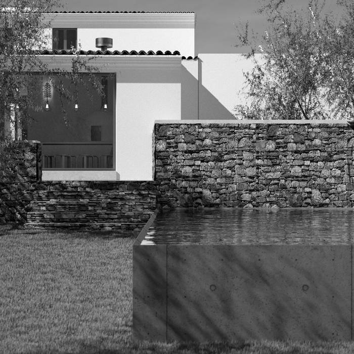 Casa Cabeço de Vide, Portugal, BRFARC BRFARC Jardines de piedra Concreto