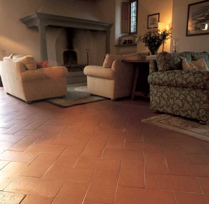 Handcrafted terracotta: product of passion - handcrafted terracotta floor tiling, Terrecotte Europe Terrecotte Europe مساحات تجارية البلاط قاعة مؤتمرات