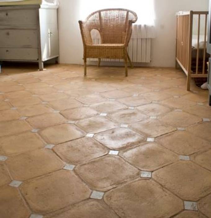 Handcrafted terracotta: product of passion - handcrafted terracotta floor tiling, Terrecotte Europe Terrecotte Europe مساحات تجارية البلاط صالات عرض