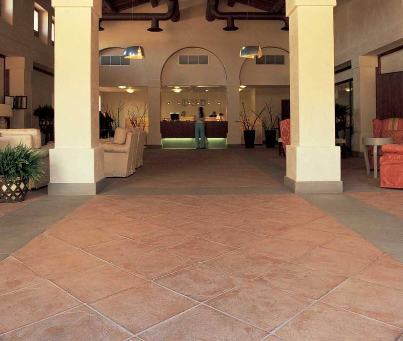Handcrafted terracotta: product of passion - handcrafted terracotta floor tiling, Terrecotte Europe Terrecotte Europe Commercial spaces Tiles Gastronomy
