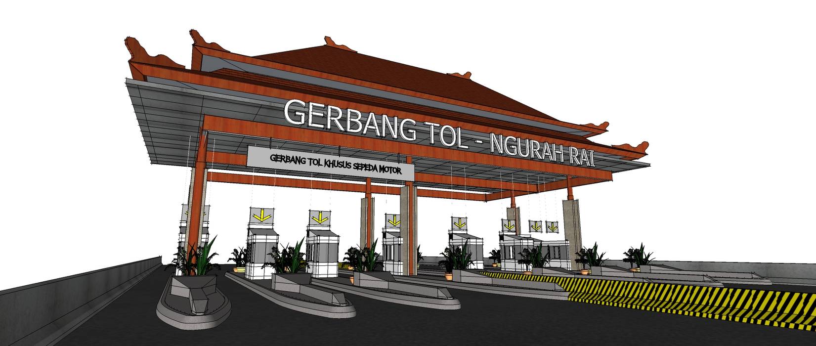 NGURAH RAI – BENOA toll gate, Gubah Ruang Gubah Ruang