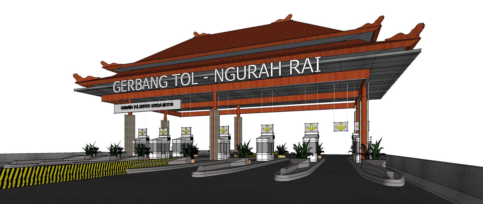 NGURAH RAI – BENOA toll gate, Gubah Ruang Gubah Ruang