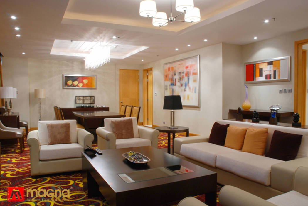 JW Marriot hotel Medan, Magna Interior Magna Interior Ruang Keluarga Modern Sofas & armchairs