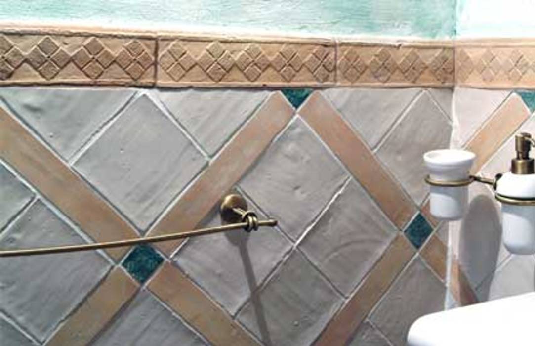 Handcrafted terracotta: product of passion - handcrafted terracotta wall tiling , Terrecotte Europe Terrecotte Europe Espacios comerciales Azulejos Centros de exhibiciones