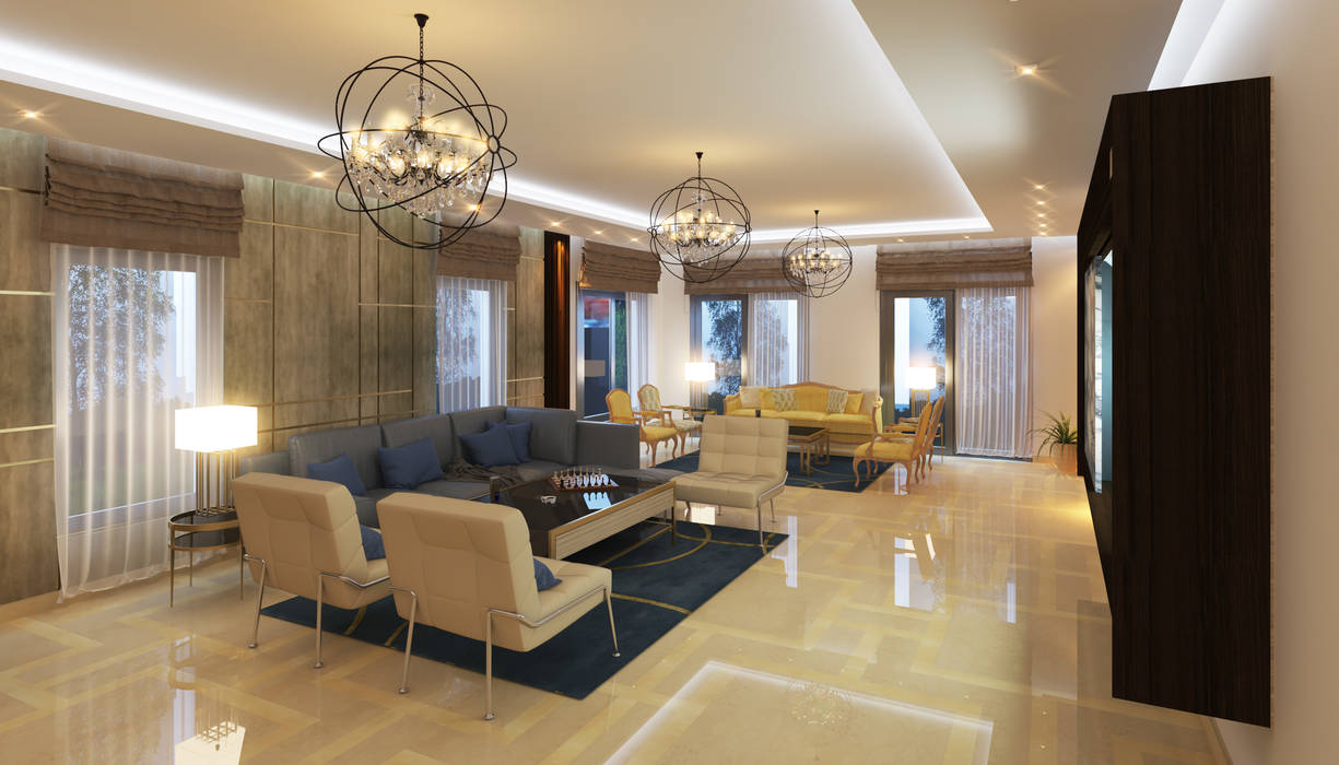 Private Residential Villa Type X - Madinaty , SIGMA Designs SIGMA Designs Livings de estilo moderno