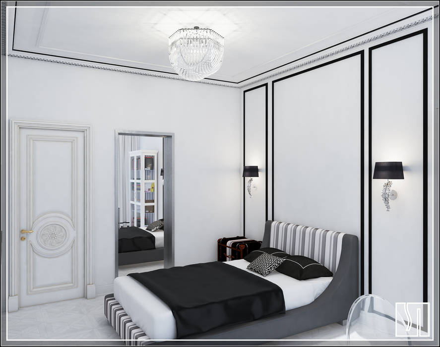 Белый в золотой оправе, Студия дизайна Светланы Исаевой Студия дизайна Светланы Исаевой Teen bedroom