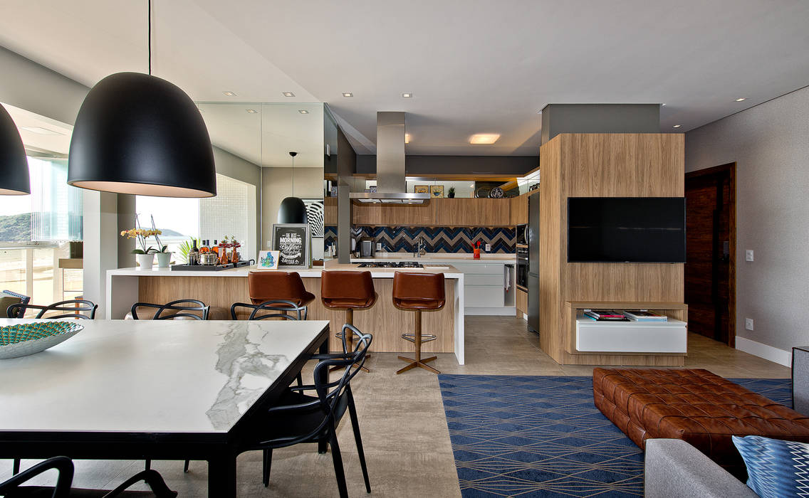 Aconchegante e prático, Espaço do Traço arquitetura Espaço do Traço arquitetura Industrial style kitchen