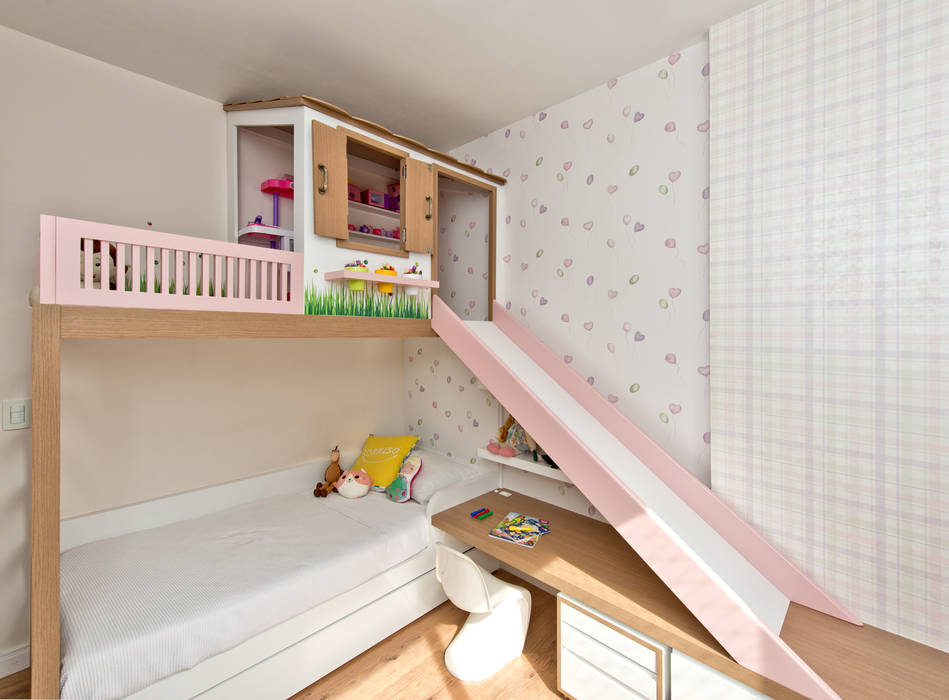 Quarto infantil com escorregador, Espaço do Traço arquitetura Espaço do Traço arquitetura Phòng ngủ bé gái