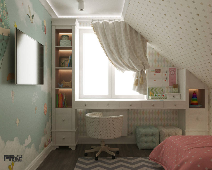 Дизайн мансарды, "PRimeART" 'PRimeART' Teen bedroom