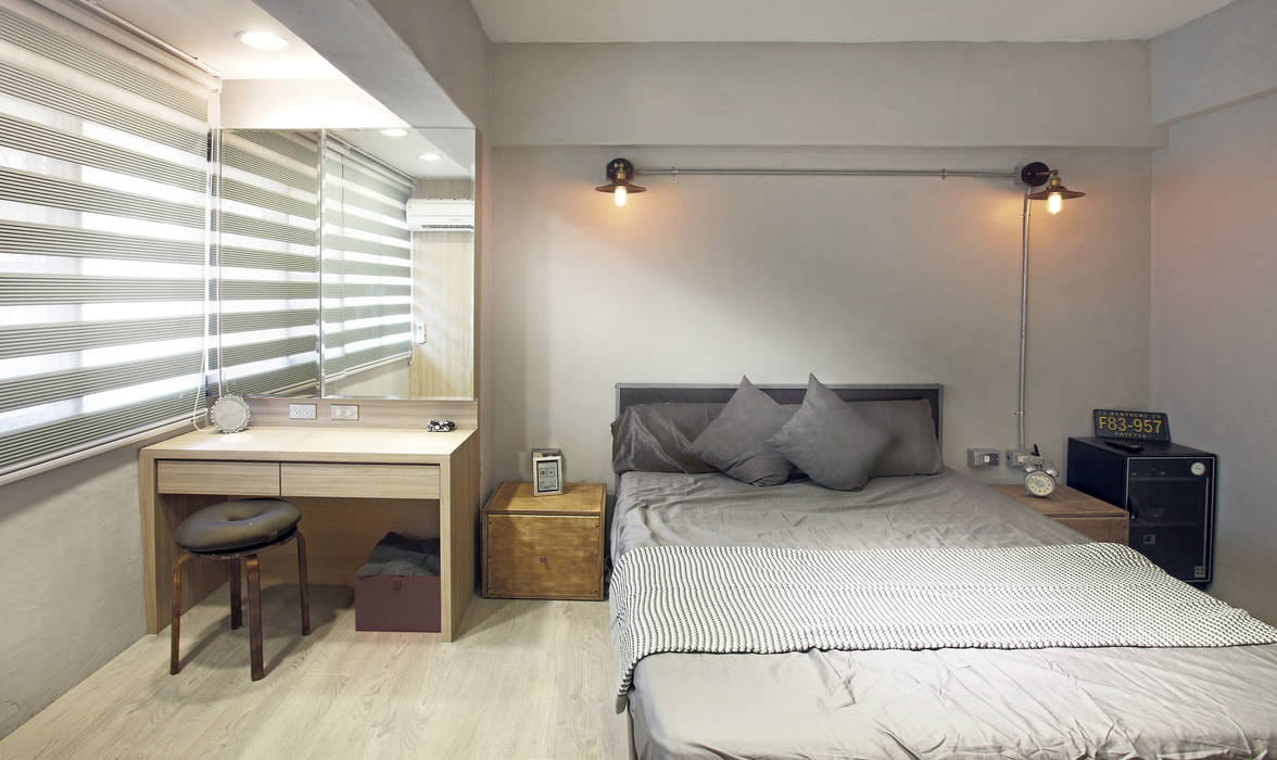 2014衛武營公寓好宅 - Apartment, 森畊空間設計 森畊空間設計 Recámaras industriales Concreto
