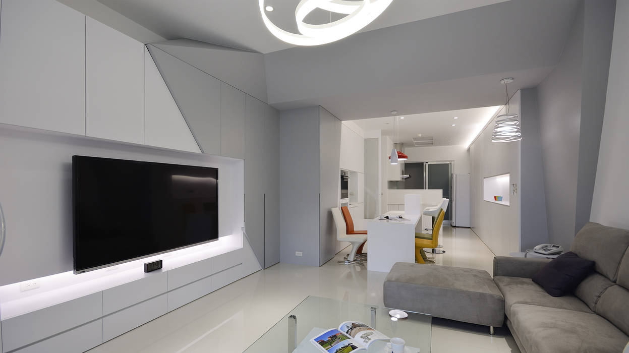 現代意象活力風 瓦悅設計有限公司 Modern living room